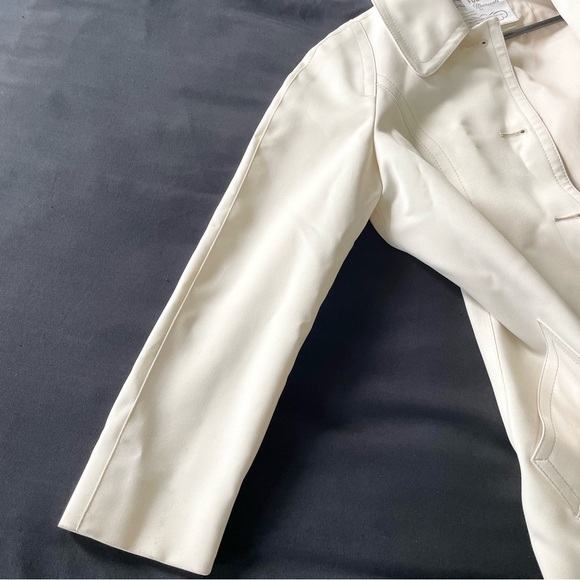 Vintage London Fog Classy Off-White Trench Coat - Size 8 - Picture 15 of 15